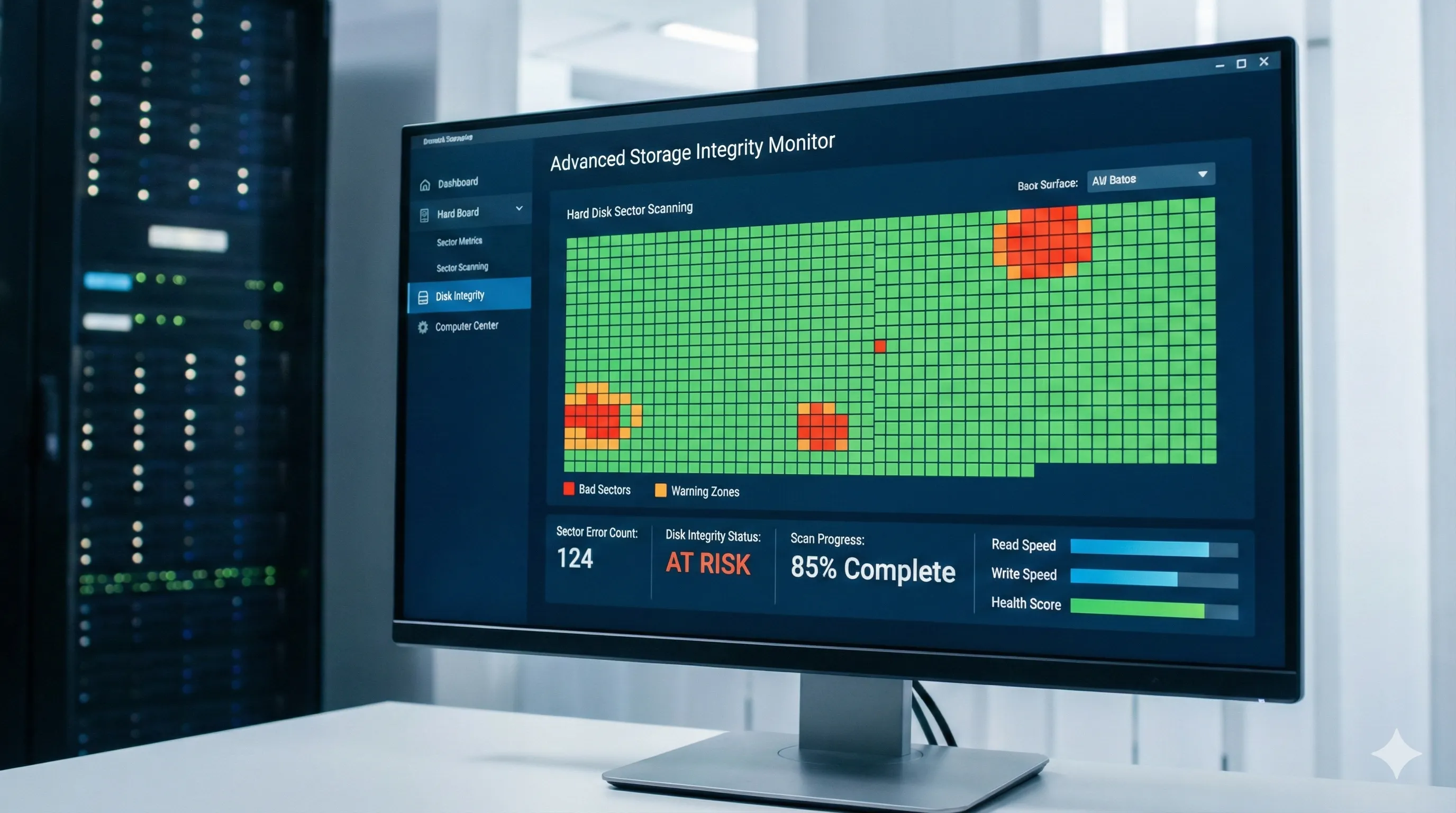 HDD Bad Sector monitoring view